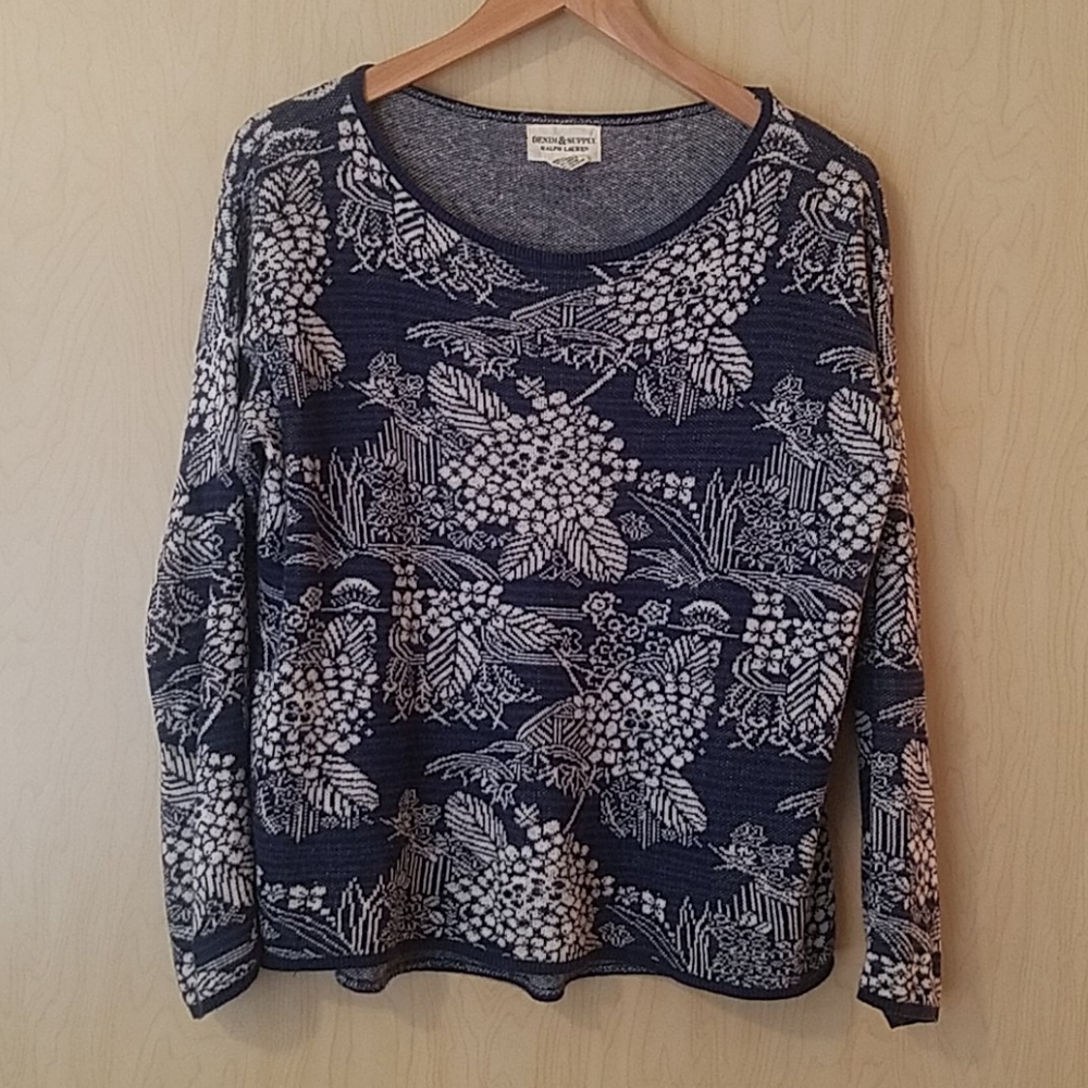 Navy Patterned Sweater